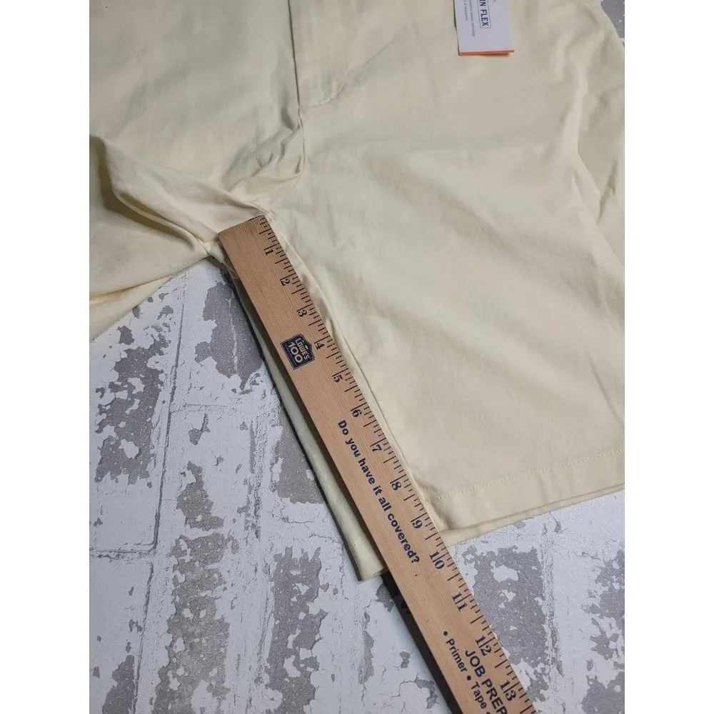 3390 NWT‎ Old Navy Ultimate Slim Built In Flex Men's Shorts 38 New Pale Yellow